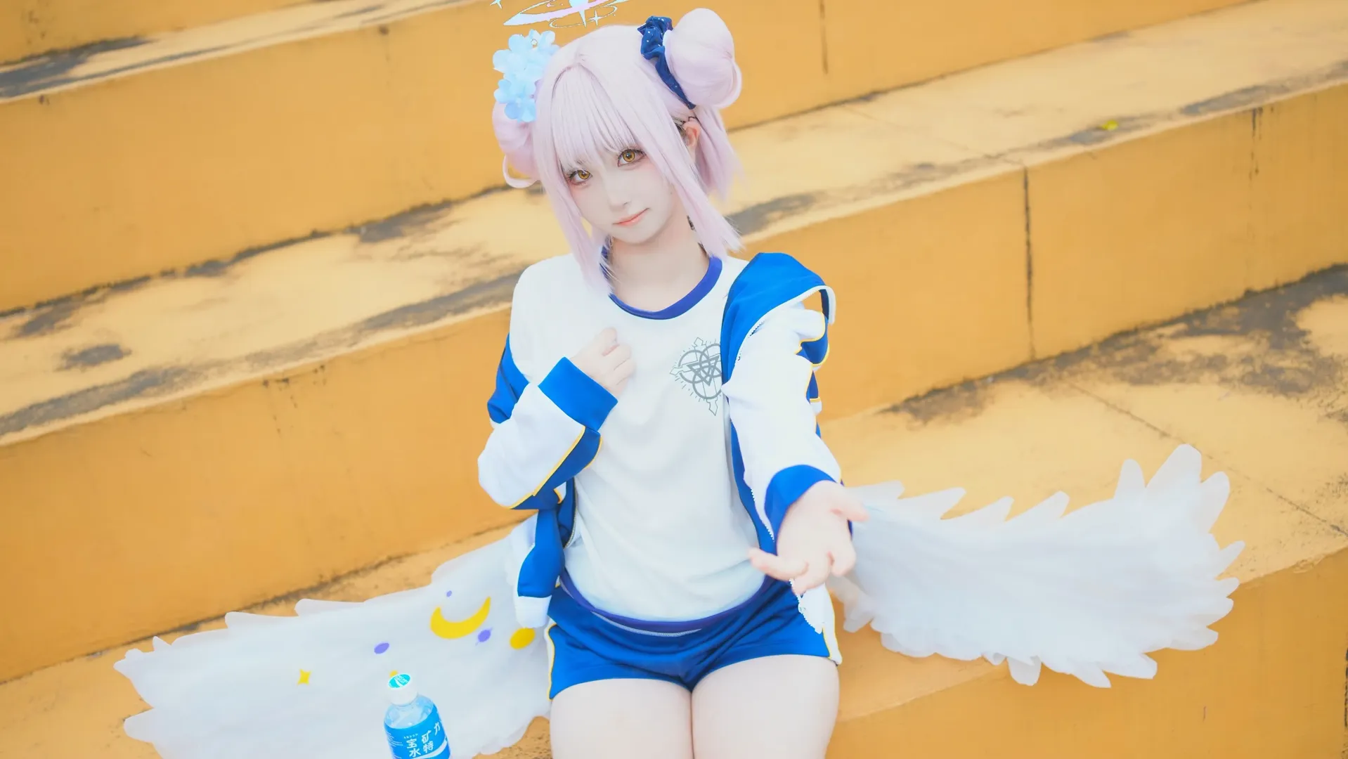 cosplay, 蔚蓝档案, 圣园未花cos, 粉发, 运动服 - 第2张