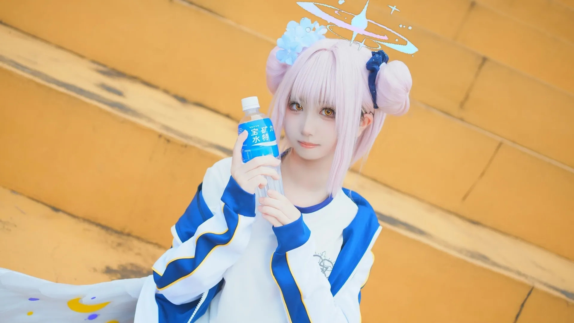 cosplay, 蔚蓝档案, 圣园未花cos, 粉发, 运动服 - 第4张