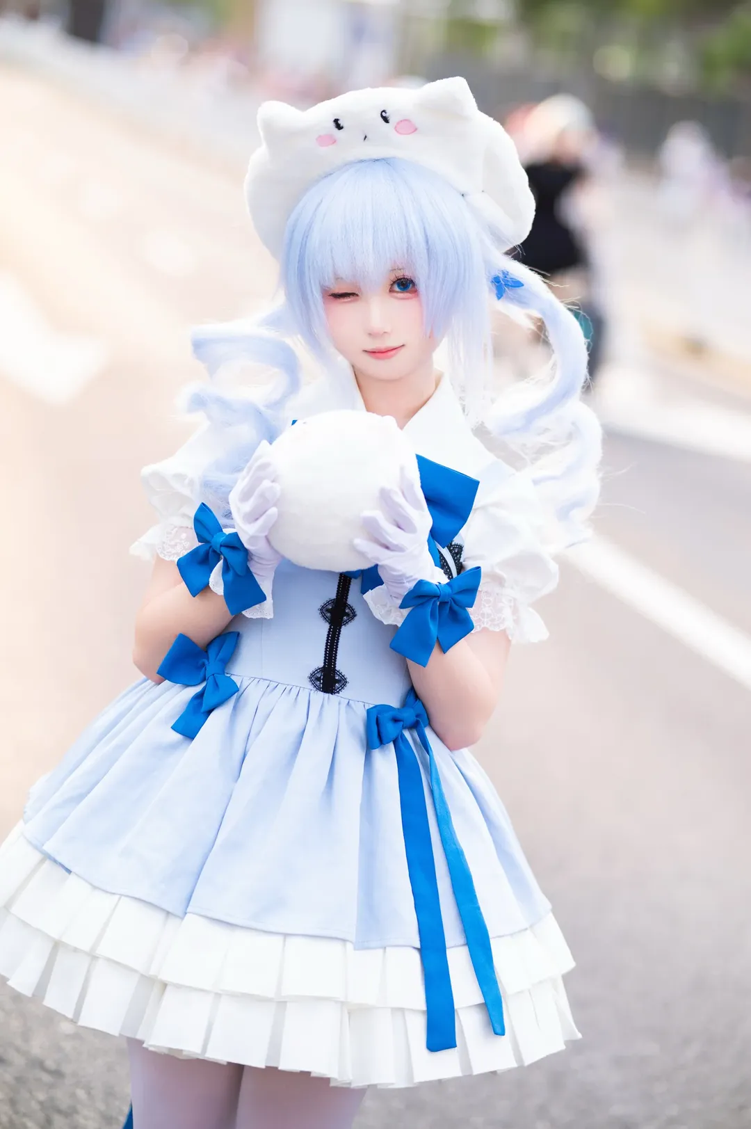 魔法少女cos, 香风智乃cos, 请问您今天要来点兔子吗, 白丝cos, 二次元生活存档