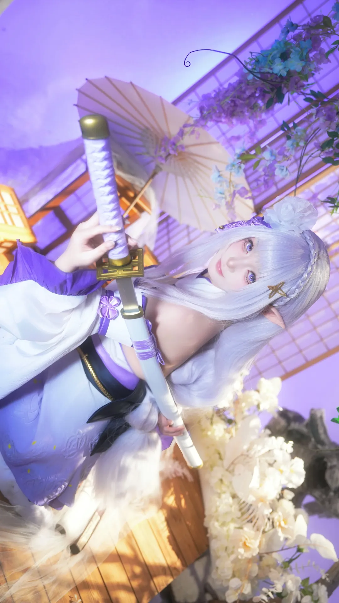 从零开始的异世界生活, 和风cos, 爱蜜莉雅cos, 白丝, 精灵耳cosplay - 第3张