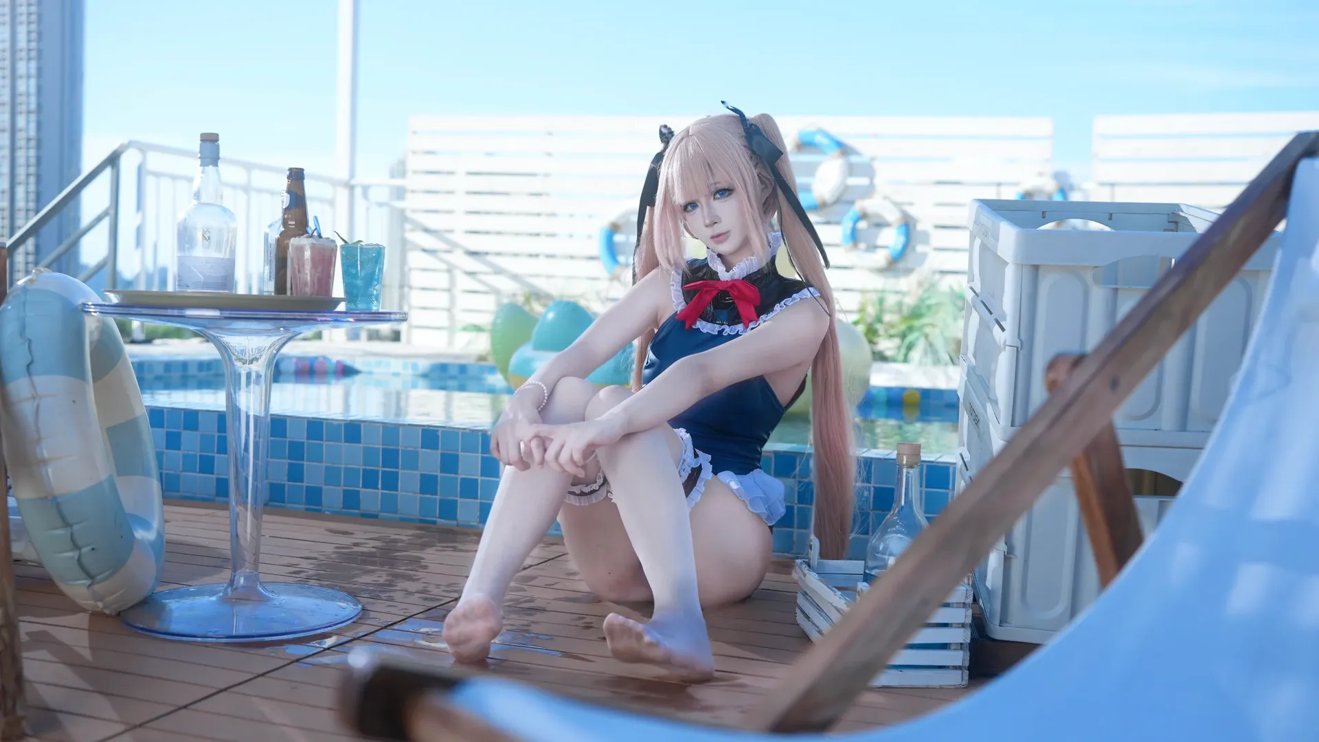 二次元摄影, 碧蓝航线, 泳装cosplay, 夏日写真, 玛丽萝丝cos - 第11张