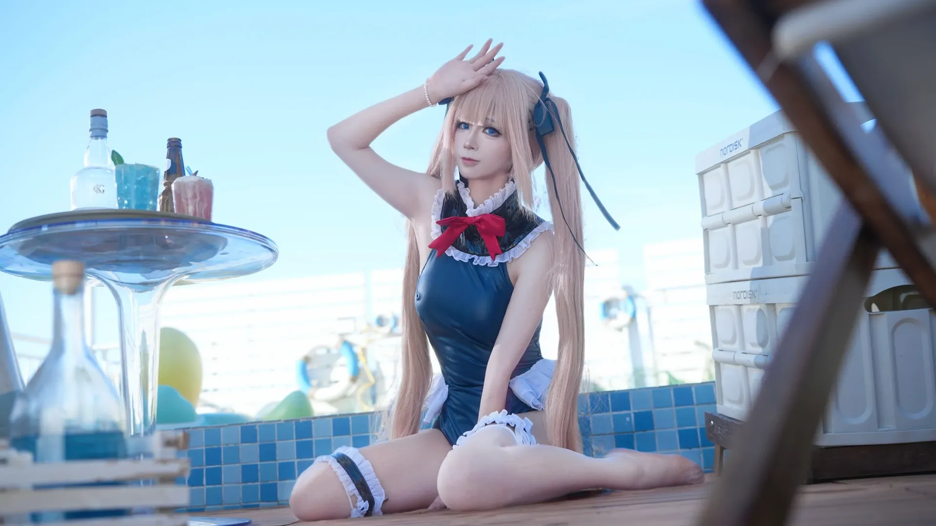 二次元摄影, 碧蓝航线, 泳装cosplay, 夏日写真, 玛丽萝丝cos - 第13张