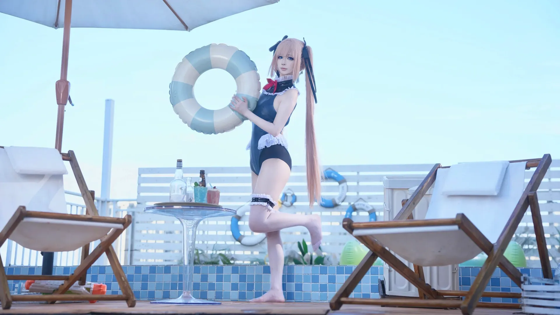 二次元摄影, 碧蓝航线, 泳装cosplay, 夏日写真, 玛丽萝丝cos
