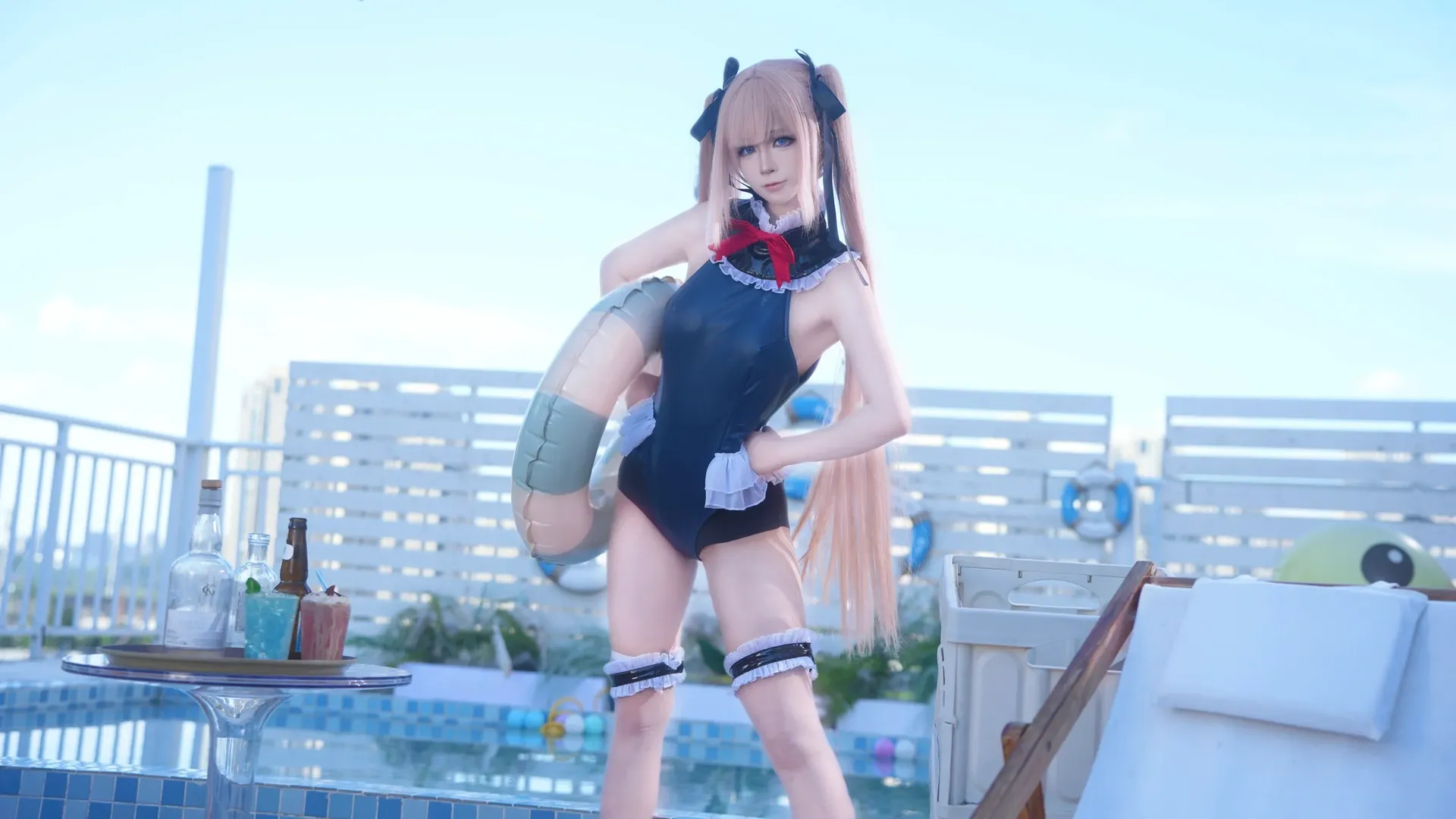 二次元摄影, 碧蓝航线, 泳装cosplay, 夏日写真, 玛丽萝丝cos - 第4张