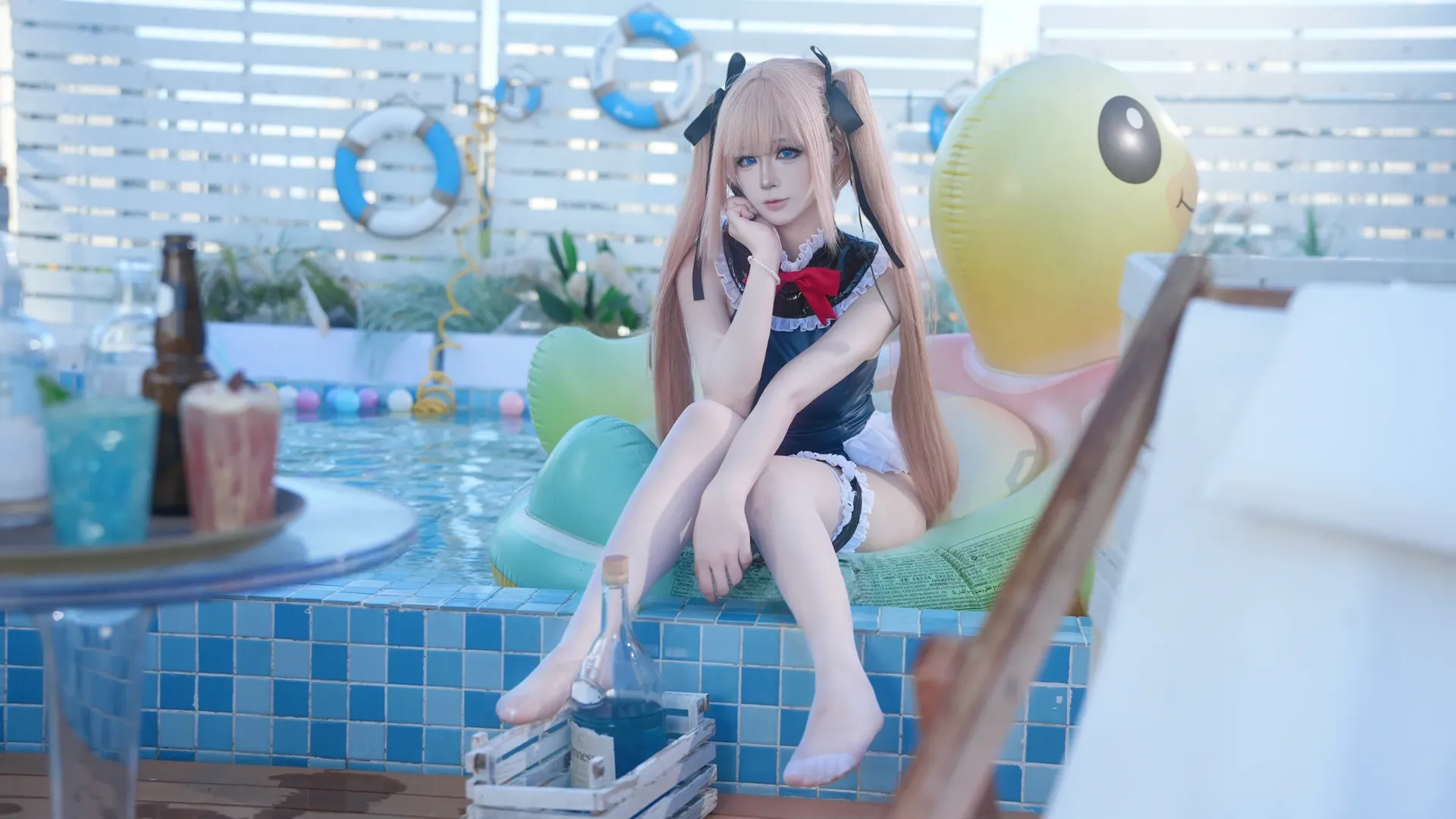 二次元摄影, 碧蓝航线, 泳装cosplay, 夏日写真, 玛丽萝丝cos - 第5张