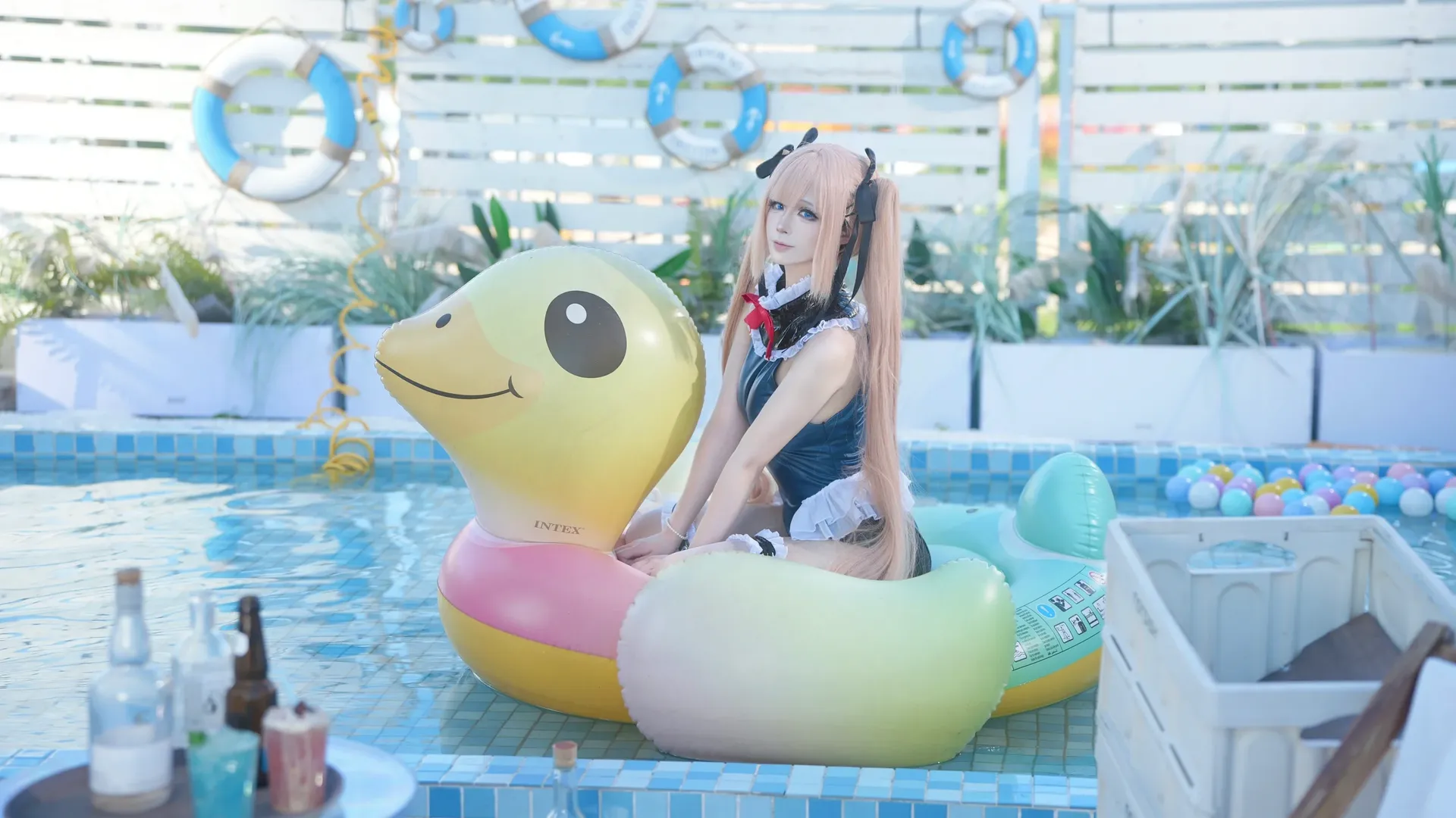 二次元摄影, 碧蓝航线, 泳装cosplay, 夏日写真, 玛丽萝丝cos - 第6张
