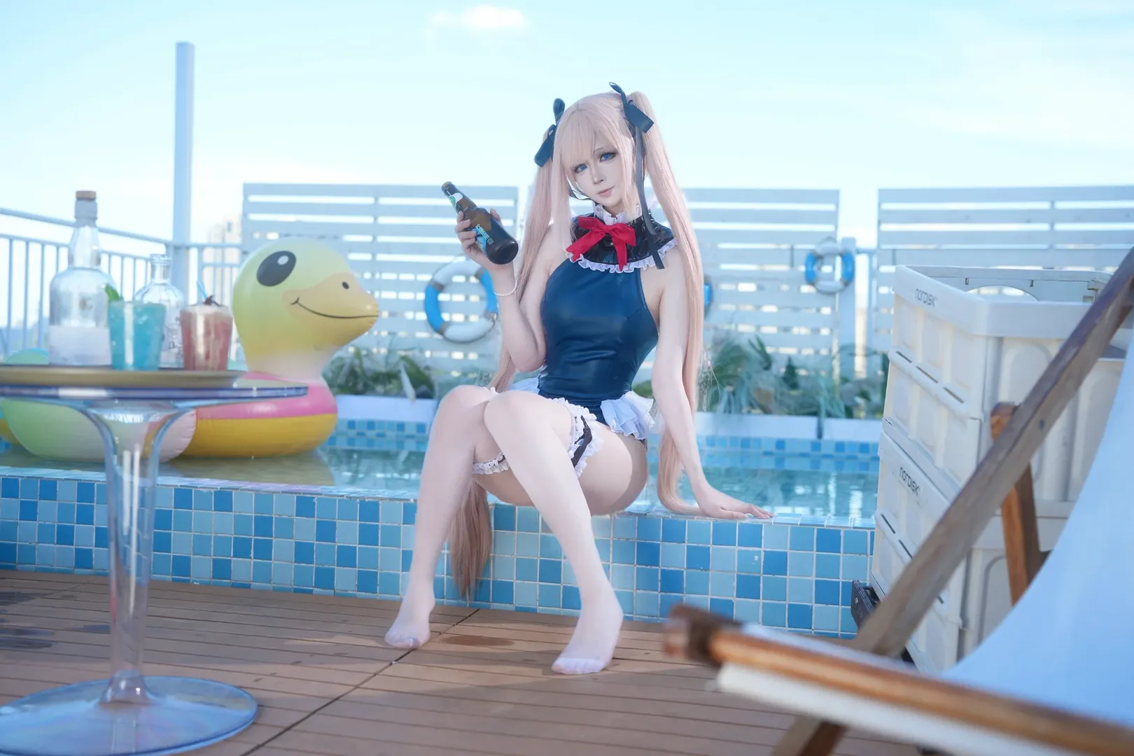 二次元摄影, 碧蓝航线, 泳装cosplay, 夏日写真, 玛丽萝丝cos - 第8张