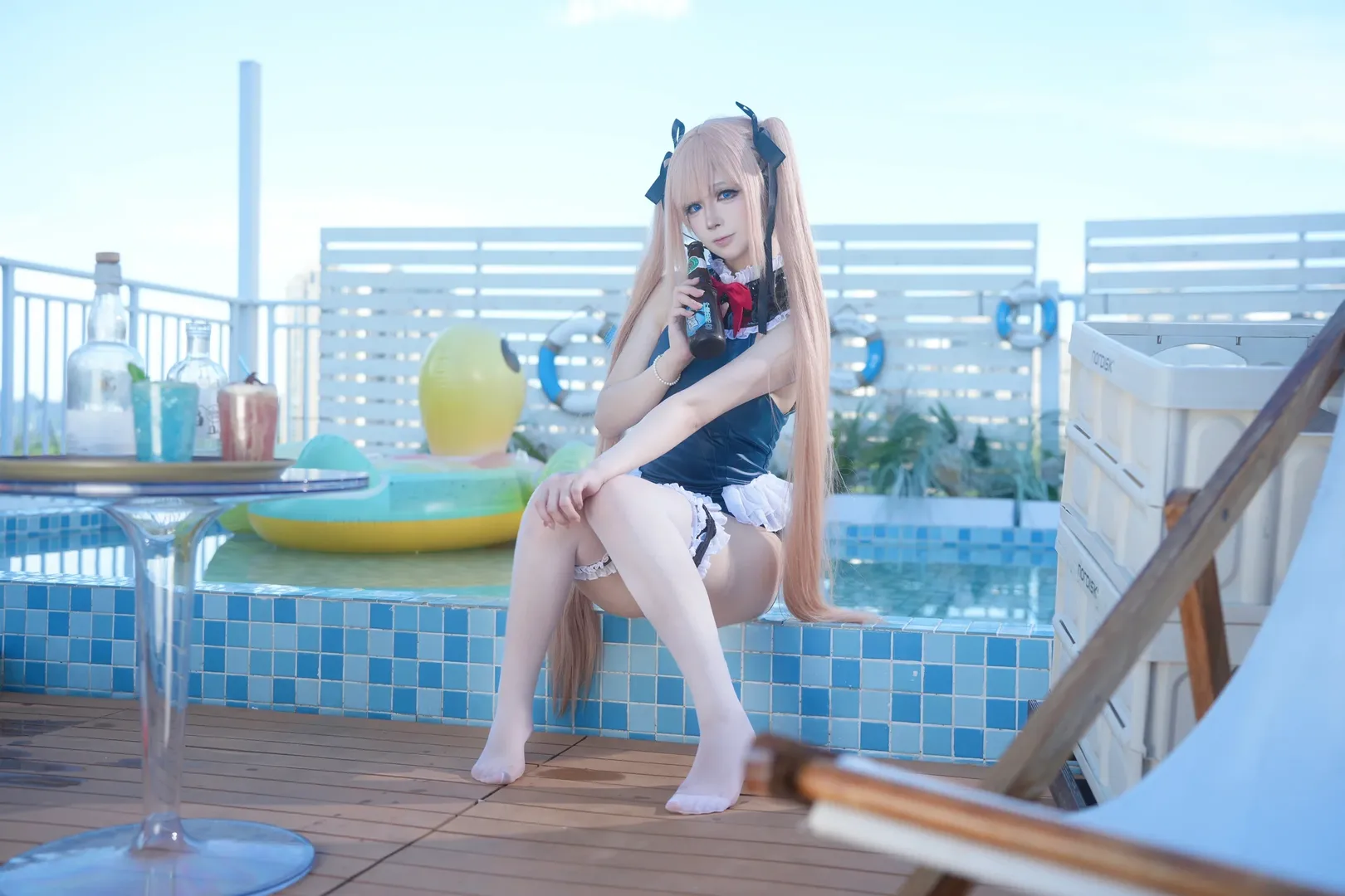 二次元摄影, 碧蓝航线, 泳装cosplay, 夏日写真, 玛丽萝丝cos - 第9张