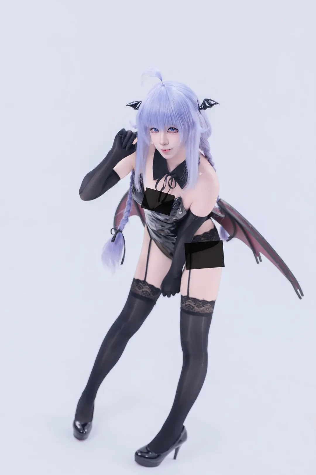 二次元cosplay, 黑丝, 洛琪希cos, 无职转生, 魅魔 - 第1张