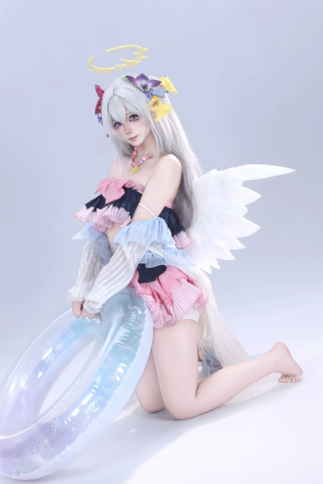 コスプレ, 白髪, 天使の輪, 水梓コスプレ, 透明な浮き輪