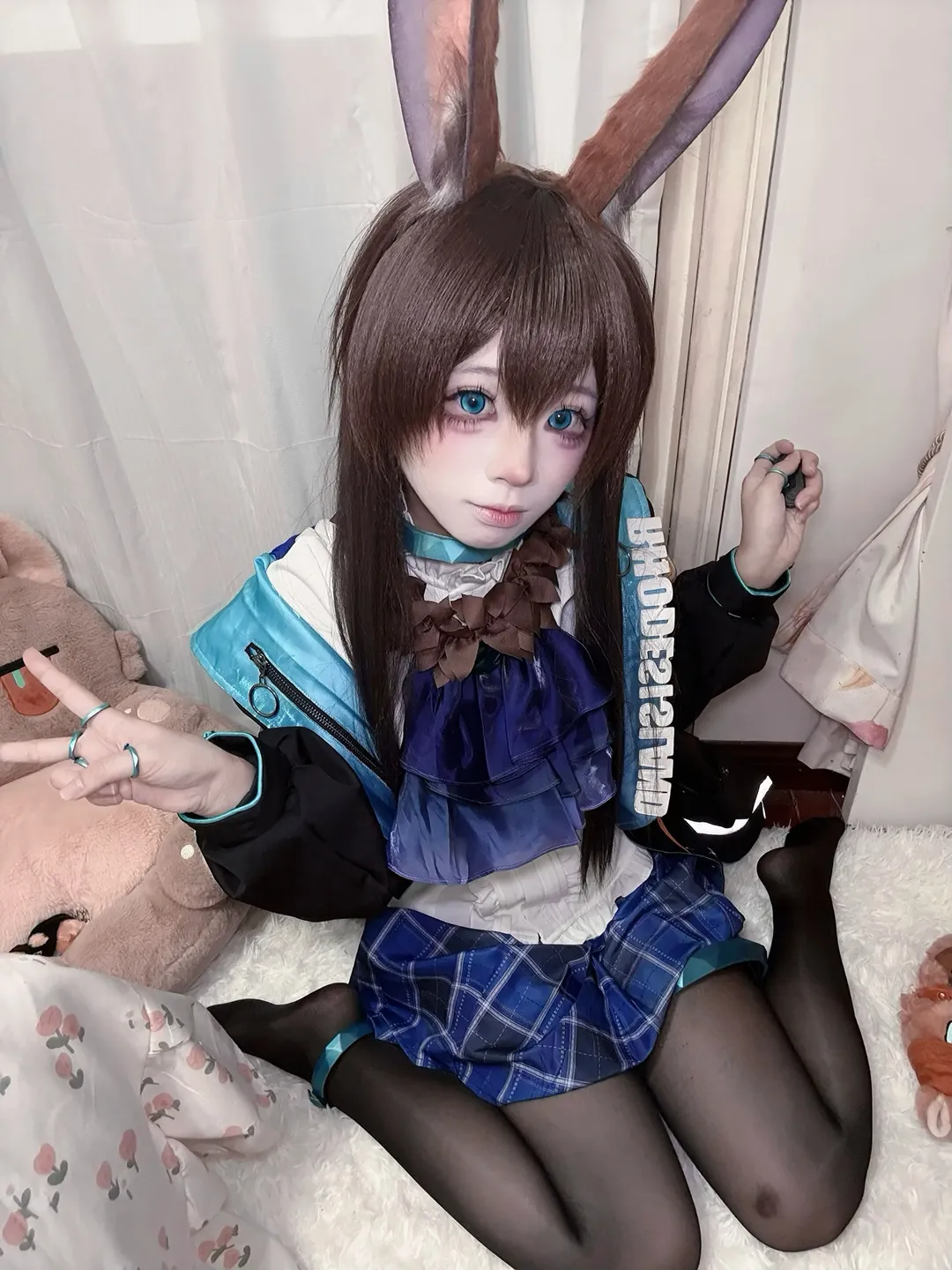 Arknights, Amiya cosplay, Casual cosplay, Black tights outfit, ACG Cosplayer - Image 2