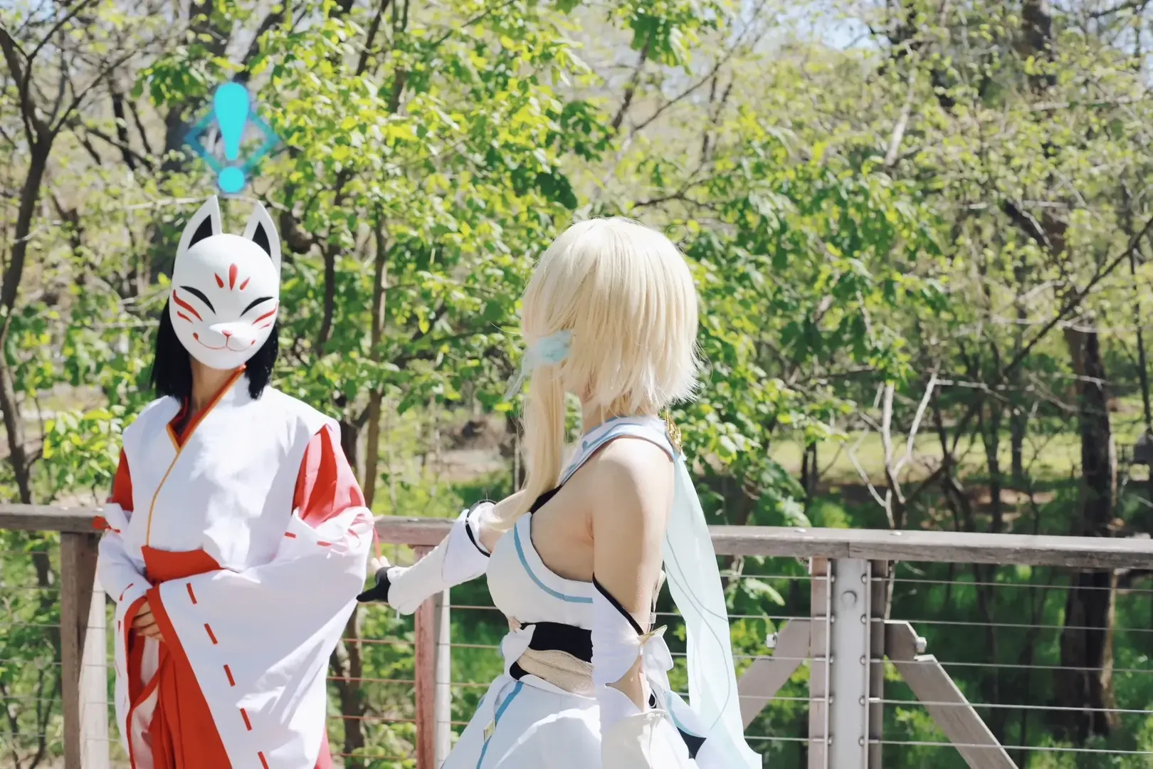 原神, 蛍 コスプレ, 屋外ポートレート, 花散里コスプレ, 狐面 - 2枚目