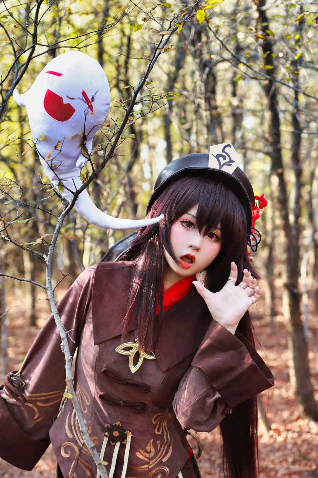 原神, cosplay, 二次元日常, 胡桃cos, 林间写真 - 第1张