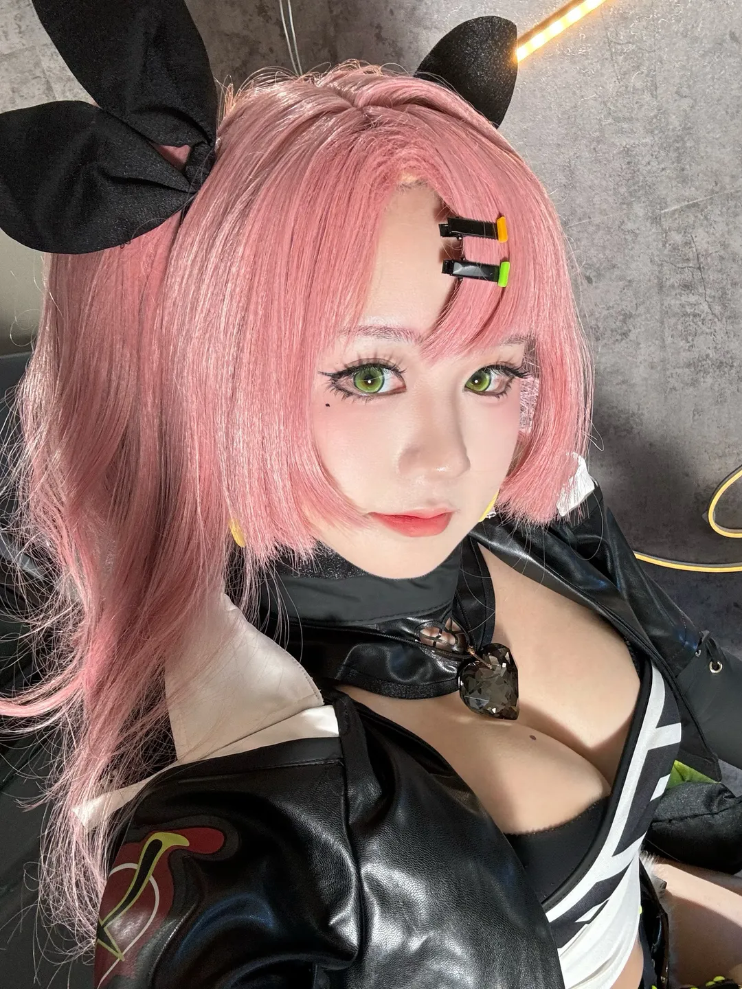 绝区零, 粉色假发, cosplay穿搭, 二次元自拍, 妮可cos