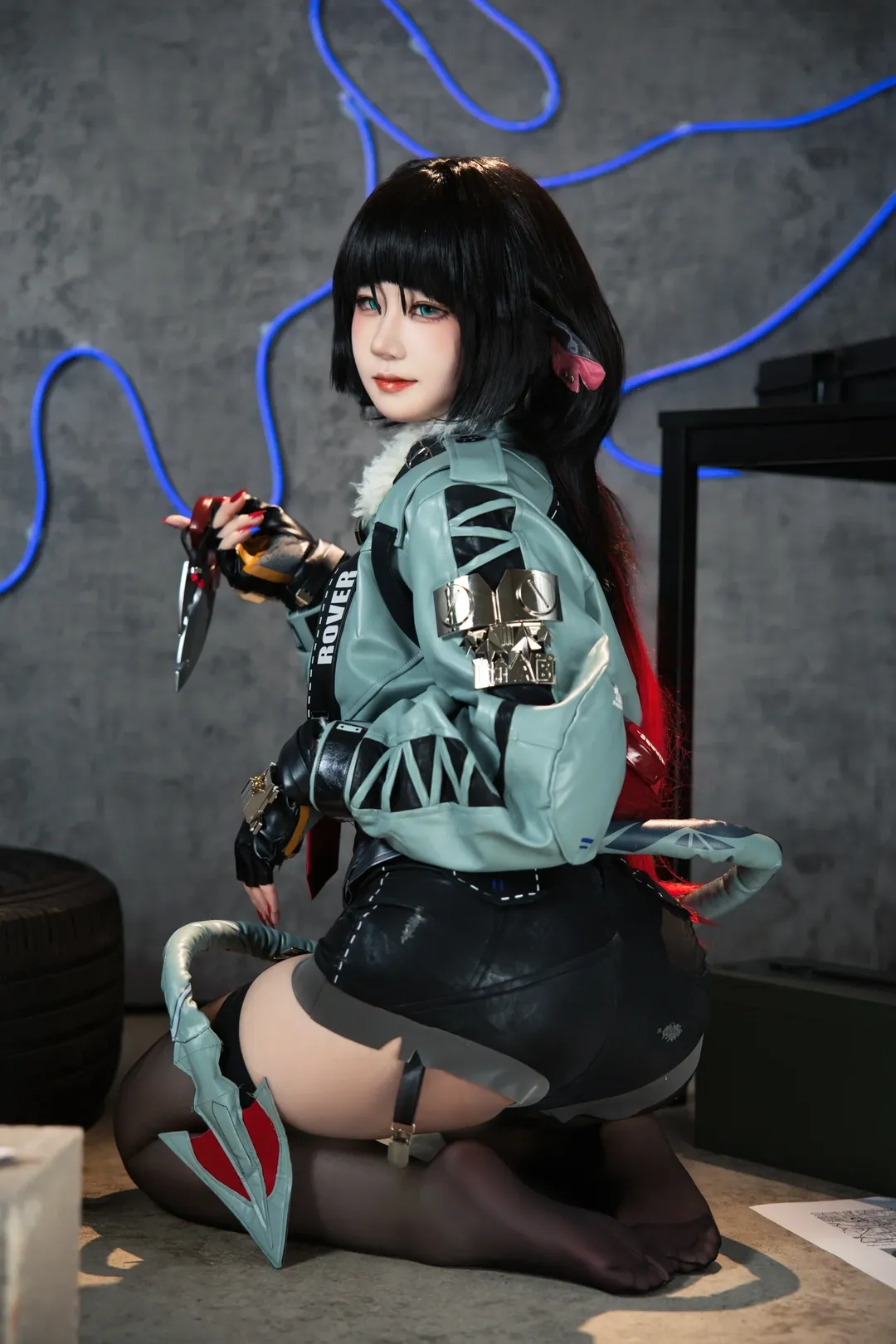 絕區零, cosplay, 黑絲, 簡杜cos, 特工裝