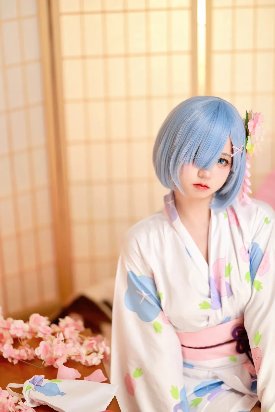 cosplay, 从零开始的异世界生活, 蕾姆cos, 摄影分享, 日式和服