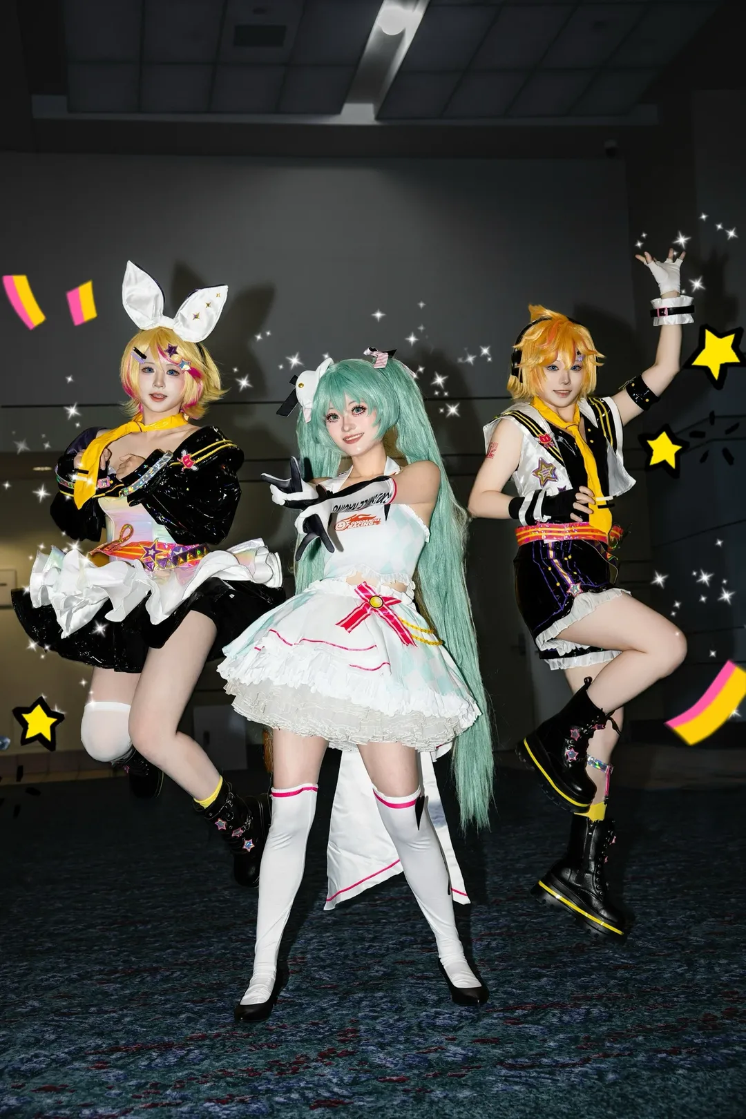 初音未来cos, 丝袜穿搭, Vocaloid, 喵斯快跑, 镜音双子cos