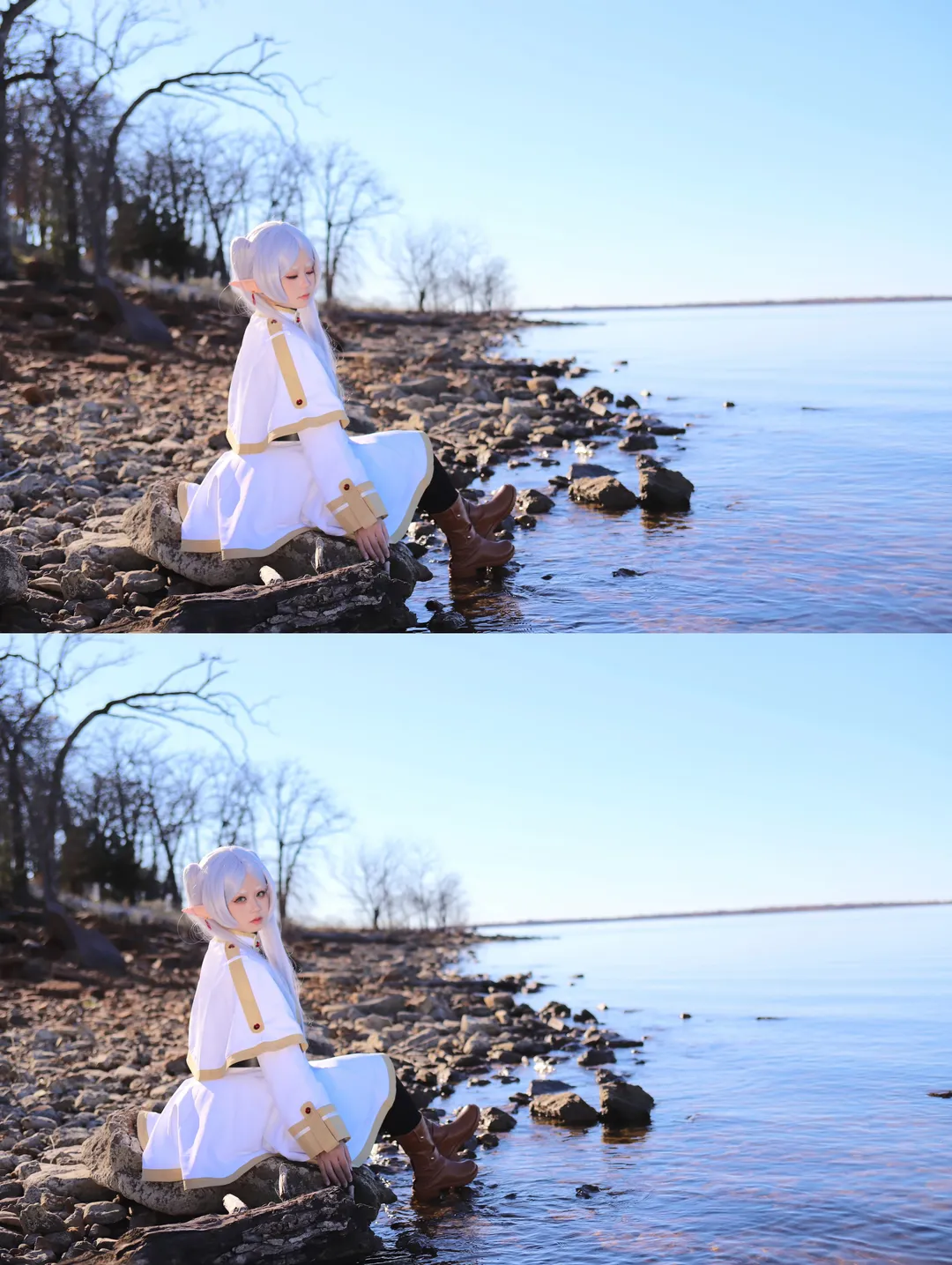 葬送のフリーレン, フリーレン コスプレ, 黒ストッキングコスプレ, 海外コスプレ, ナチュラル風コスプレ - 1枚目