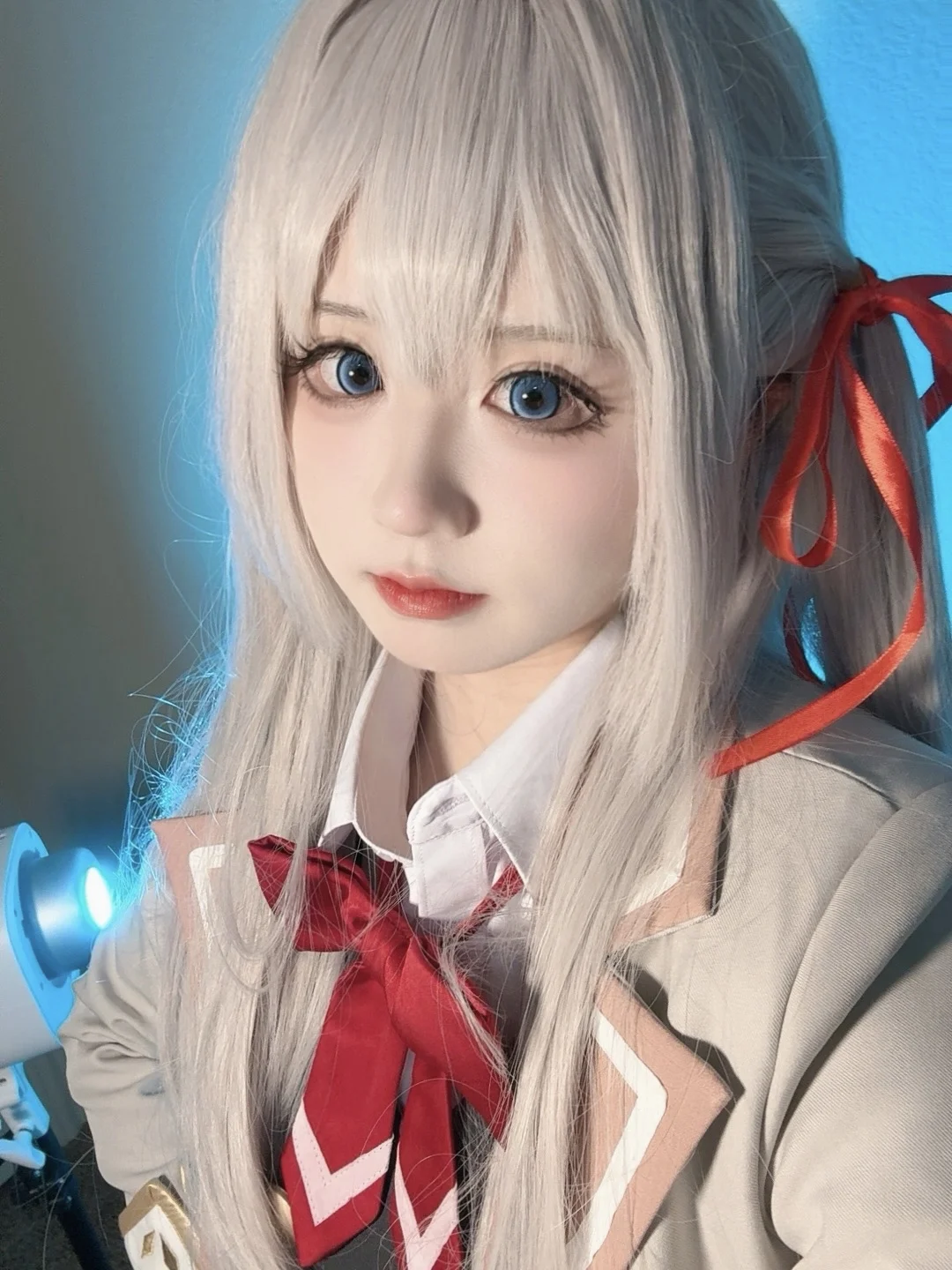 cosplay, 白絲穿搭, 學院風制服, 不時輕聲地以俄語遮羞的鄰座艾莉同學, 艾莉cos - 第2張