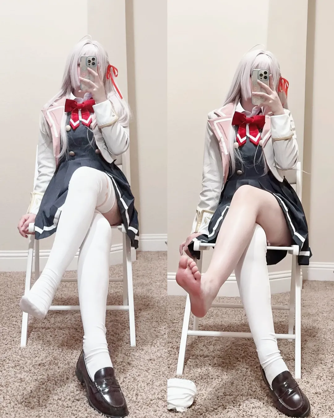 コスプレ, 白ニーソコーデ, 学院風制服, 時々ボソッとロシア語でデレる隣のアーリャさん, アーリャ コスプレ