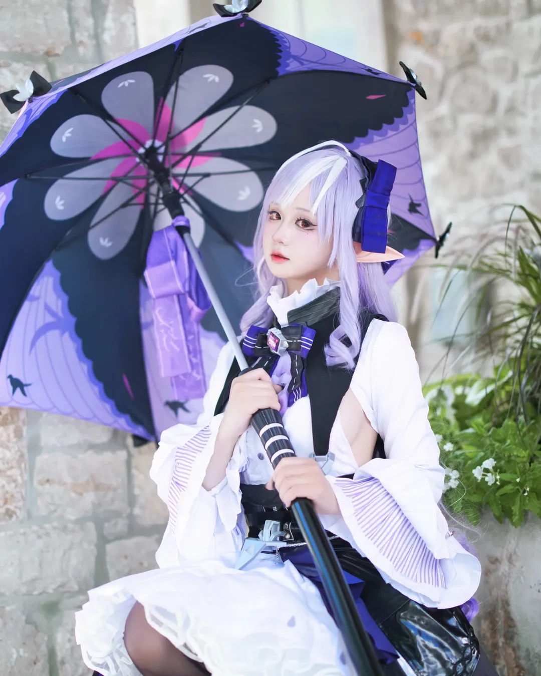 Zenless Zone Zero, Vivian cosplay, Elf ears, Cosplay outfit, Black tights outfit - Image 2