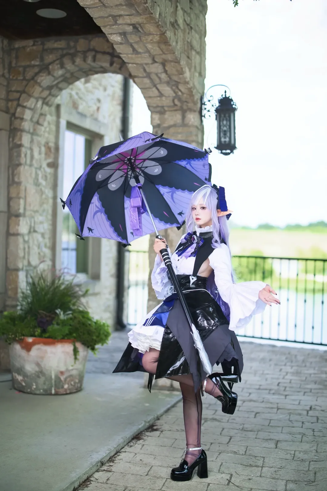 绝区零, 薇薇安cos, 精灵耳, cosplay穿搭, 黑丝穿搭