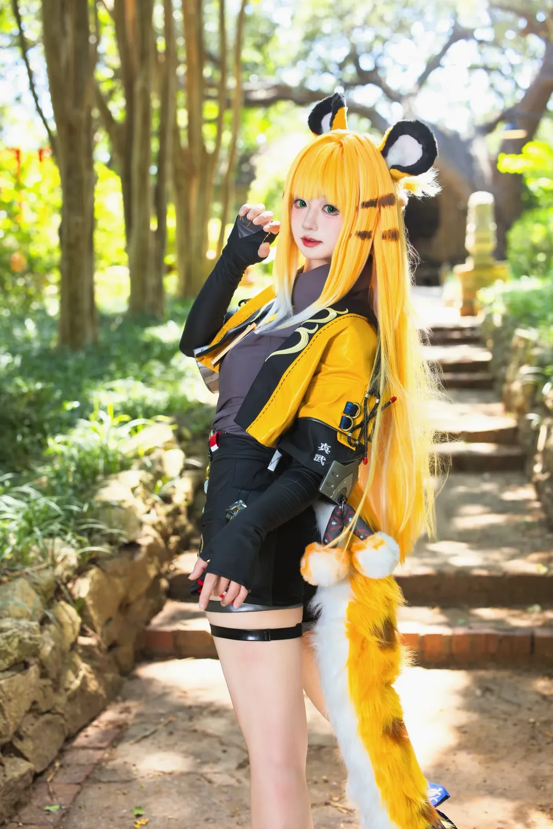 Zenless Zone Zero, Anime-style photography, Outdoor cosplay, Ju Fufu cosplay, Kemonomimi girl