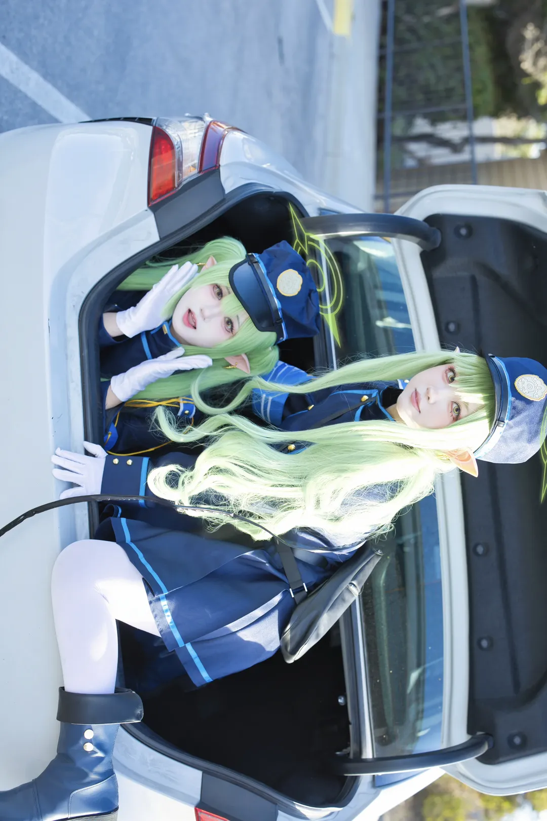 蔚蓝档案, cosplay摄影, 白丝穿搭, 铁道双子, 哈密瓜小孩cos - 第2张