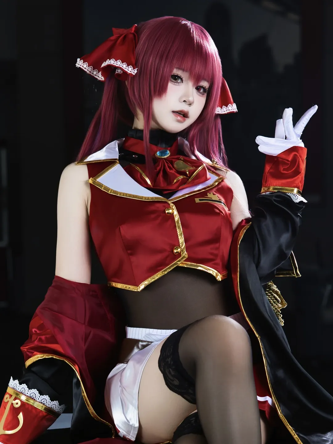 漫展场照, 黑丝穿搭, 宝钟玛琳cos, Hololive, AnimeImpulse - 第3张