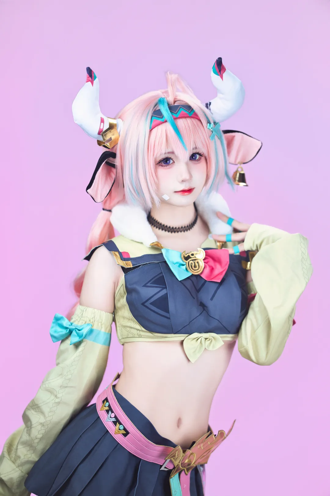 原神, cosplay, 瓦蕾莎cos, 白丝, 兽耳 - 第1张