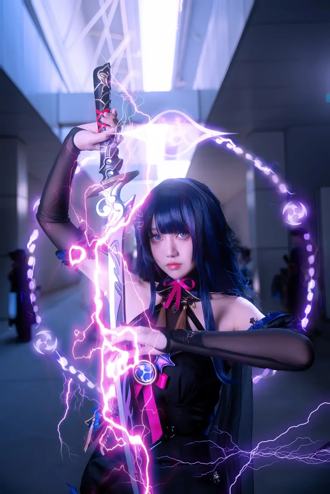 原神, イベント写真, 同人コスプレ, 黒タイツ コーデ, 雷電将軍コスプレ - 2枚目