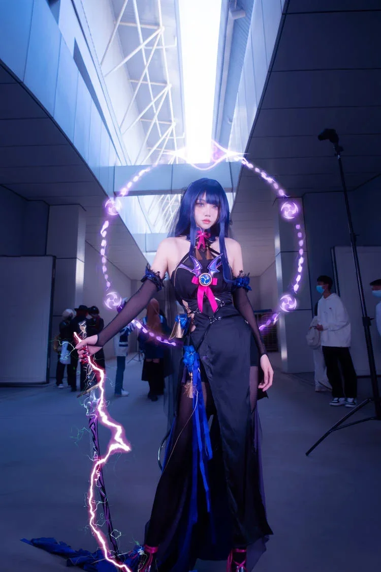 原神, イベント写真, 同人コスプレ, 黒タイツ コーデ, 雷電将軍コスプレ - 3枚目