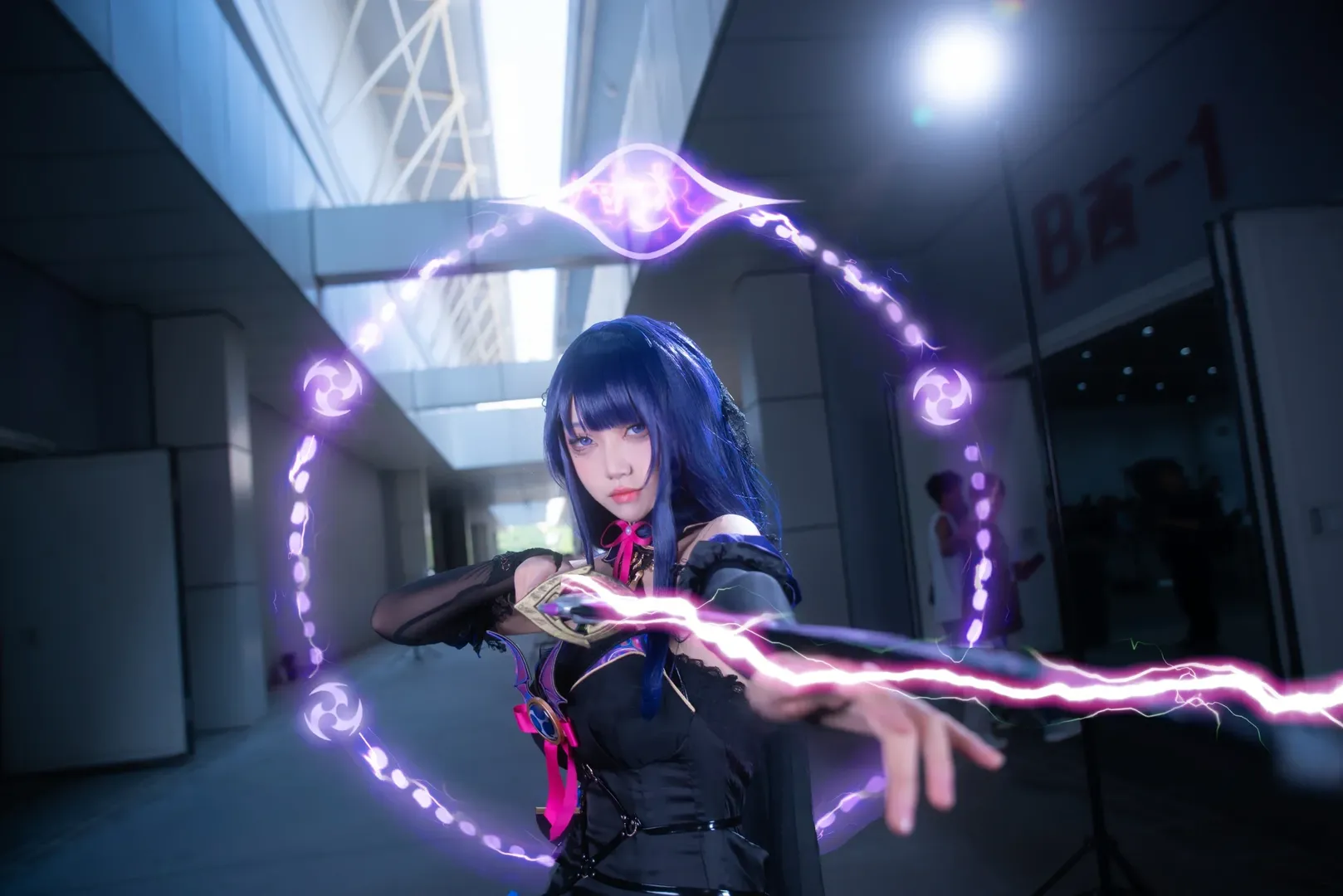 原神, イベント写真, 同人コスプレ, 黒タイツ コーデ, 雷電将軍コスプレ - 7枚目