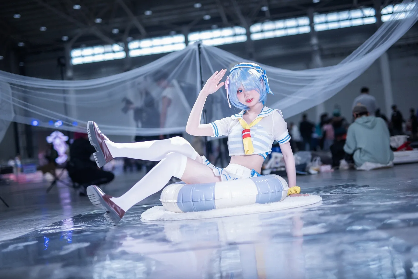 コスプレ, 二次元撮影, イベント写真, 黒ストッキング, 武漢アイニ - 2枚目