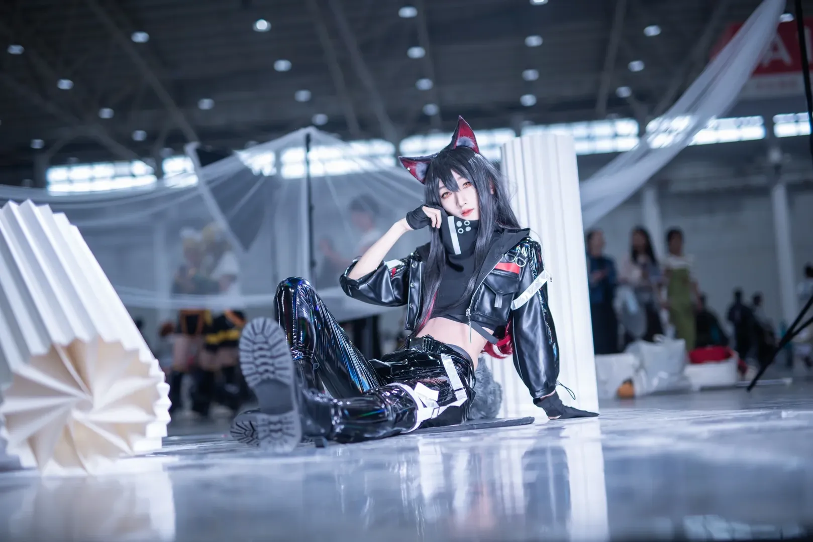 コスプレ, 二次元撮影, イベント写真, 黒ストッキング, 武漢アイニ - 4枚目