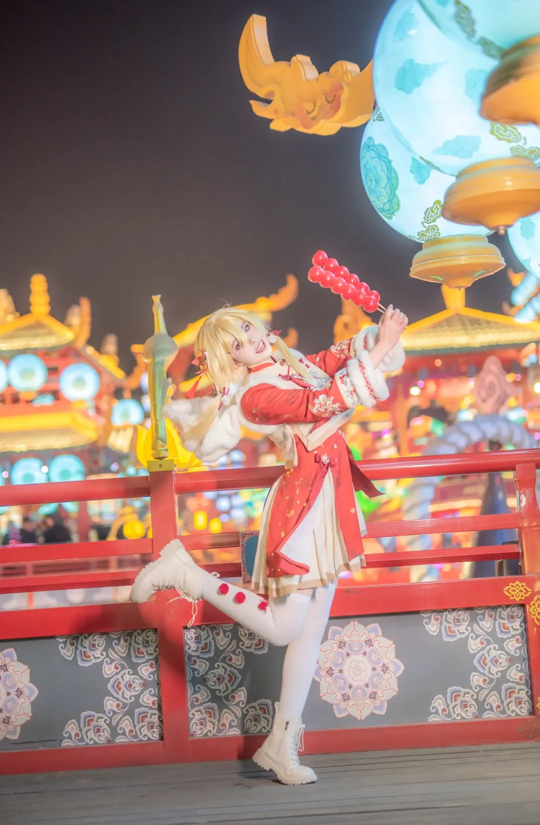 原神, 荧cos, 白丝, 国风cosplay, 青岛拍照 - 第1张