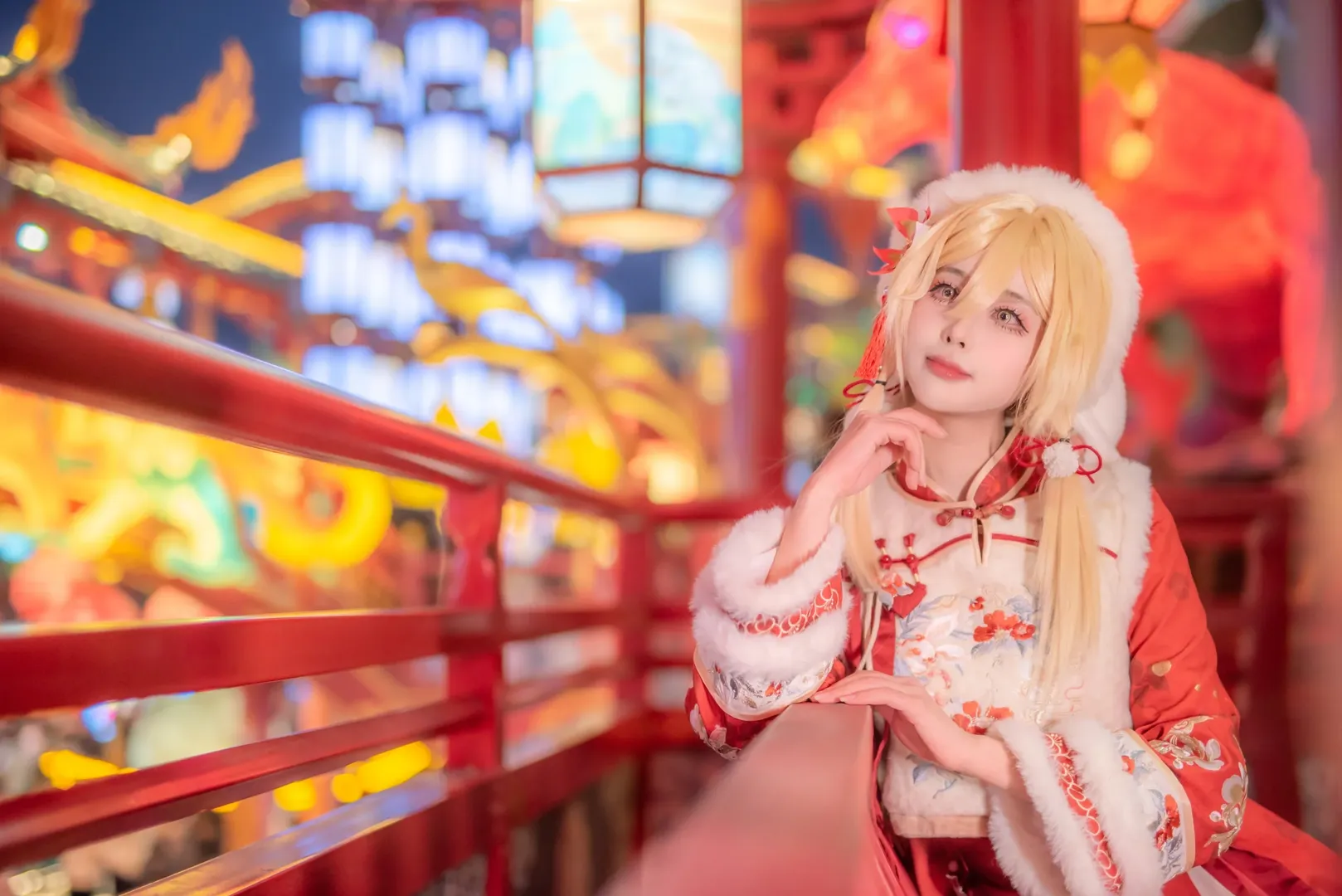原神, 荧cos, 白丝, 国风cosplay, 青岛拍照 - 第3张