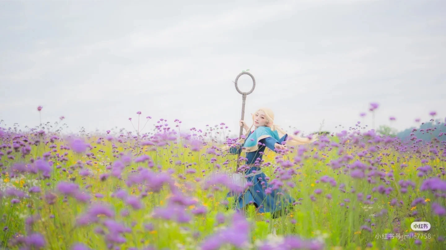 二次元摄影, 葬送的芙莉莲, 芙莉莲cos, 花海写真, 武汉Cosplay摄影