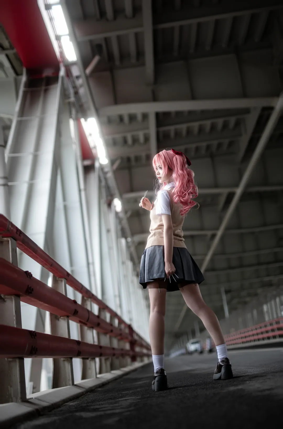 cosplay, Anime-style photography, Portrait photography, Black tights outfit, Vertical composition - Image 10