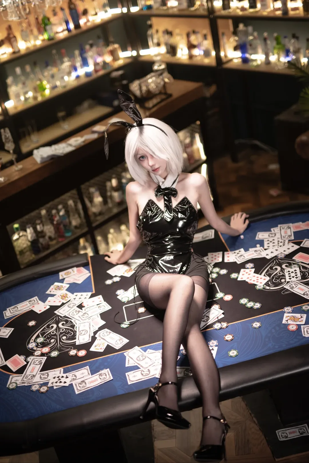 cosplay, Anime-style photography, Portrait photography, Black tights outfit, Vertical composition - Image 14