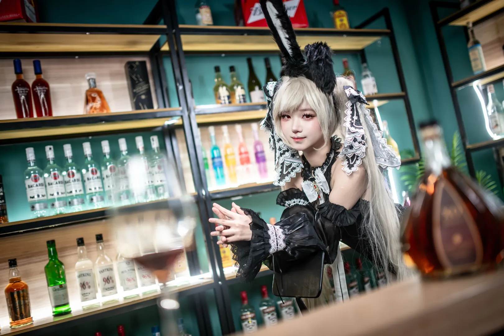 二次元摄影, 碧蓝航线, 可畏cos, 白丝穿搭, 兔女郎cos - 第4张
