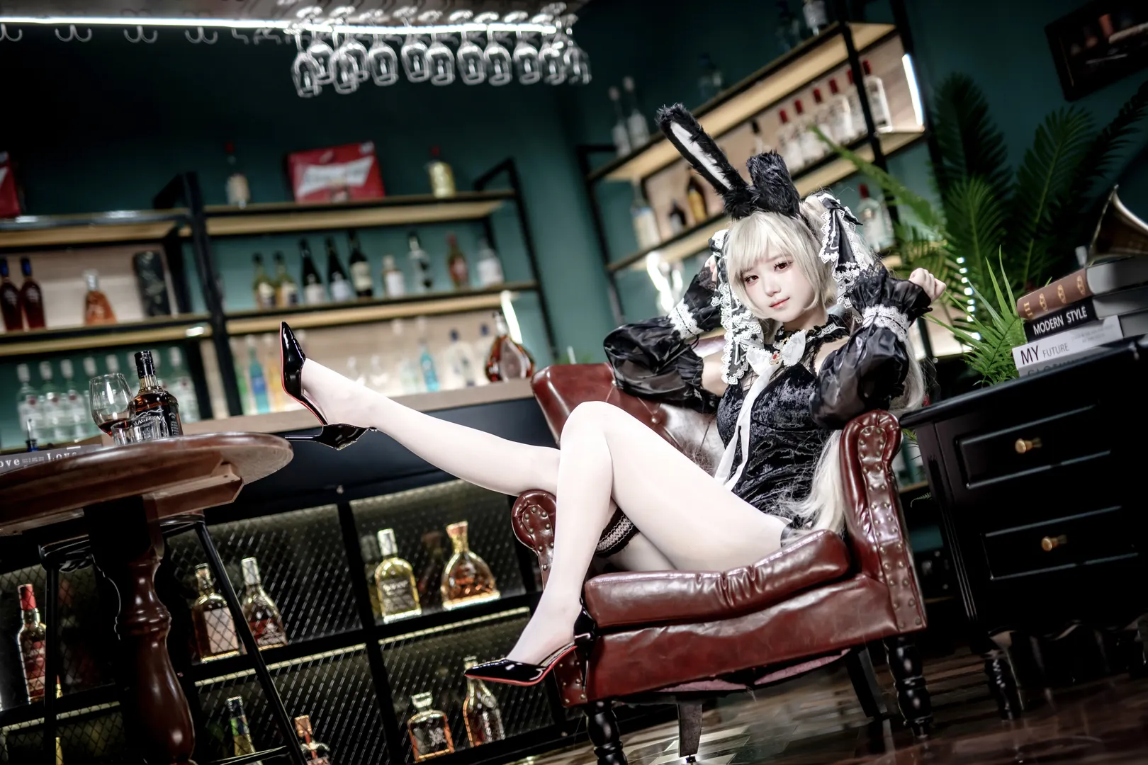 二次元摄影, 碧蓝航线, 可畏cos, 白丝穿搭, 兔女郎cos - 第8张