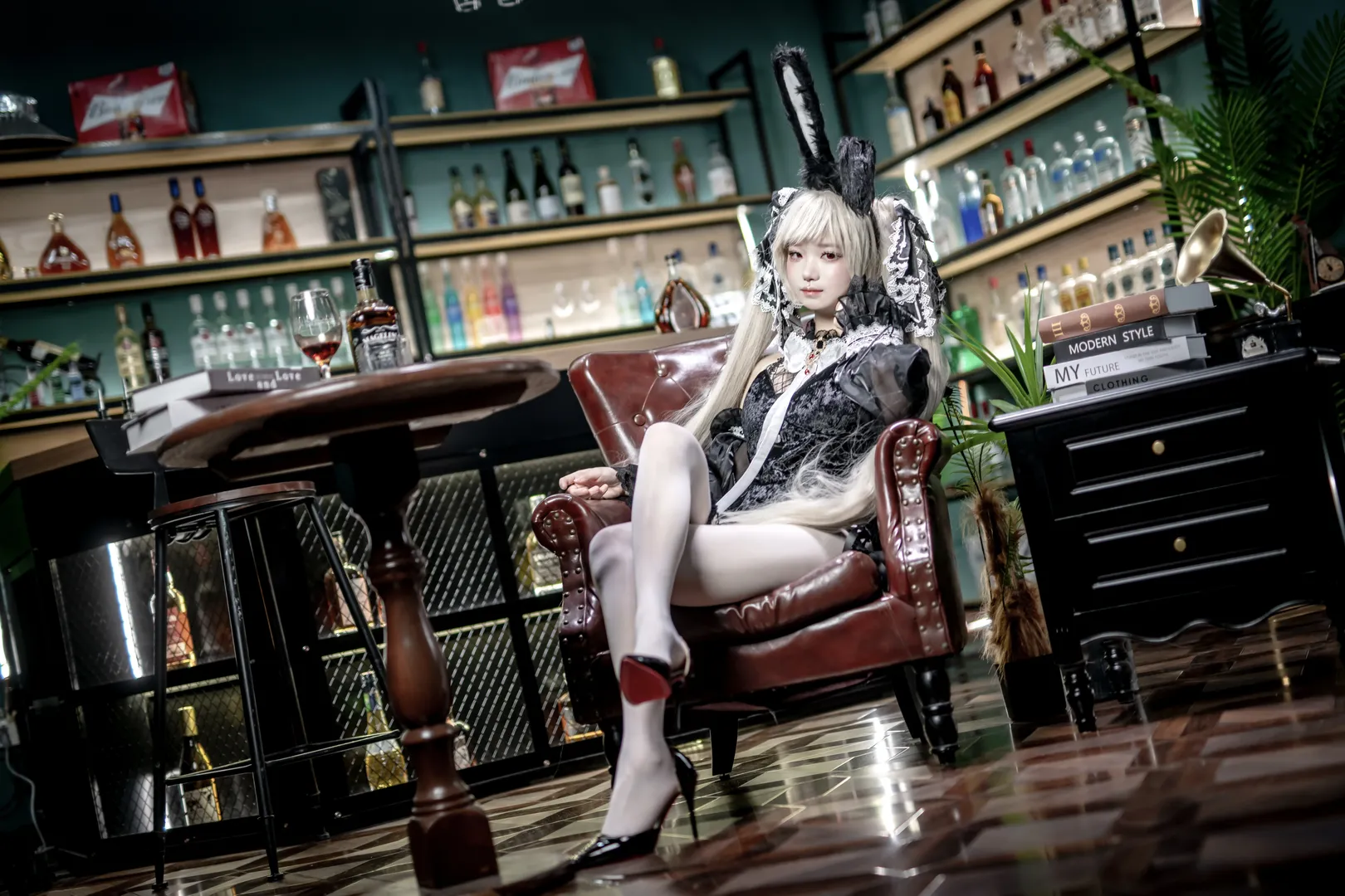 二次元摄影, 碧蓝航线, 可畏cos, 白丝穿搭, 兔女郎cos - 第9张