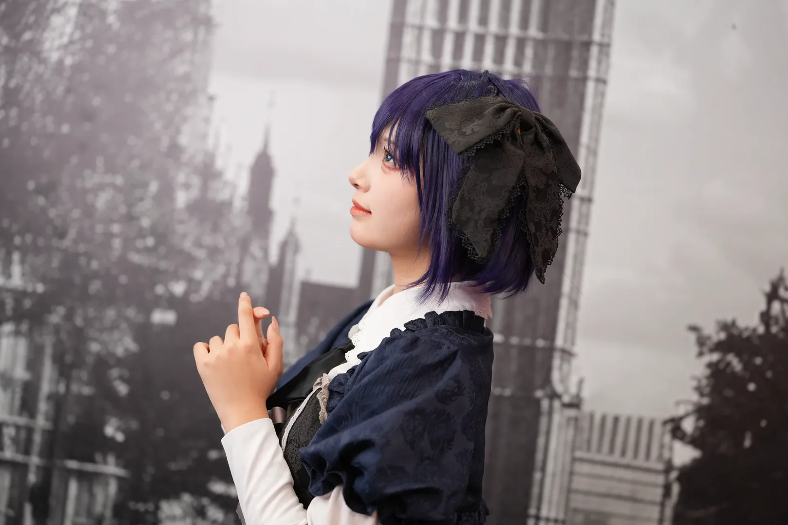 哥特风, 异色瞳, 黑丝穿搭, 六花cos, 摄影展 - 第12张