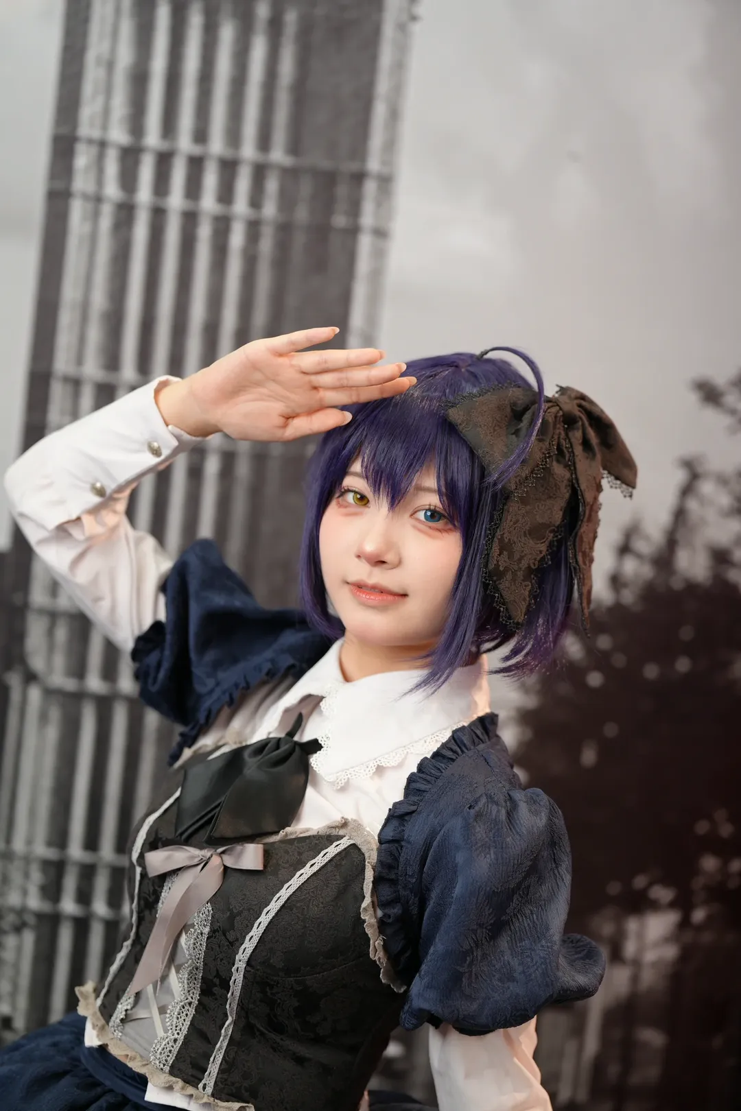 哥特风, 异色瞳, 黑丝穿搭, 六花cos, 摄影展 - 第13张