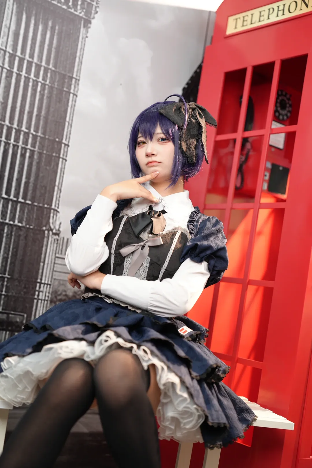哥特风, 异色瞳, 黑丝穿搭, 六花cos, 摄影展 - 第4张