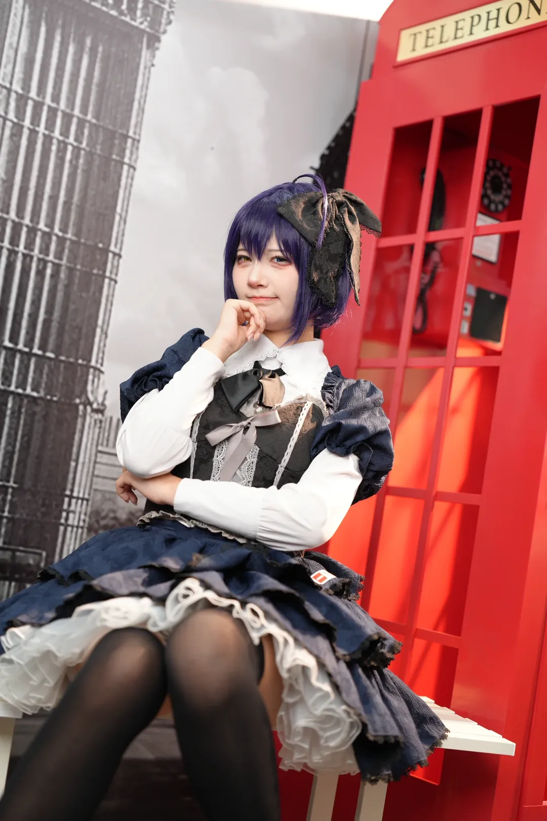 哥特风, 异色瞳, 黑丝穿搭, 六花cos, 摄影展 - 第6张