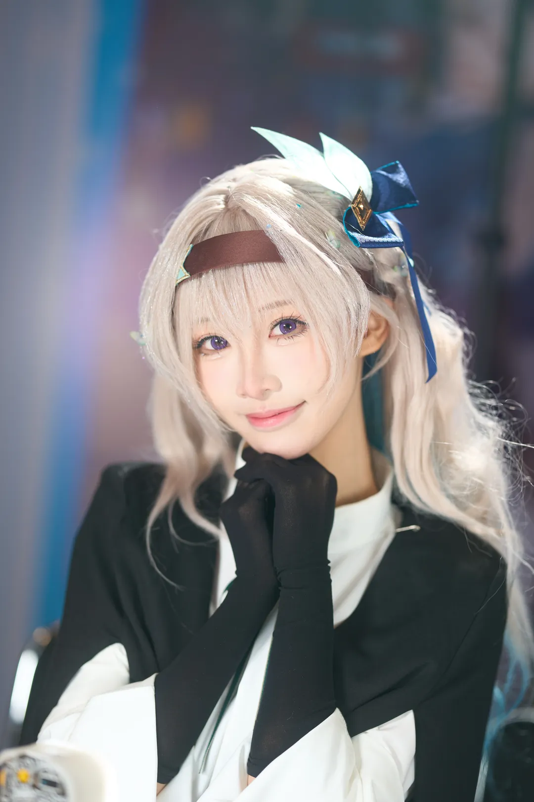 Honkai: Star Rail, Convention photos, Firefly cosplay, Female cosplayer, Suit styling