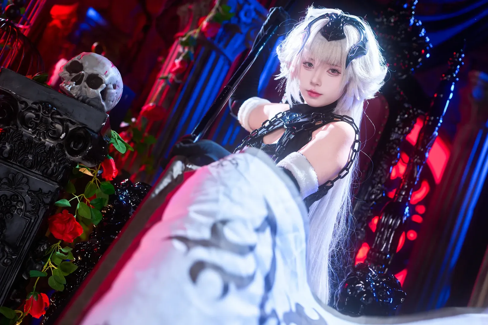 ロールプレイ, Fate/Grand Order, ジャンヌ・ダルク（オルタ）コスプレ, ダークゴシック, 黒ストフェチ - 2枚目