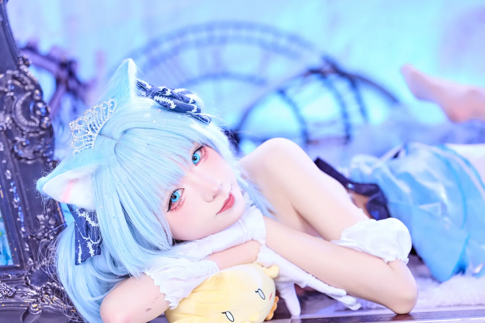 碧蓝航线, 凉波cos, cosplay摄影, 丝袜穿搭, 蓝色治愈系 - 第2张